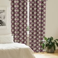 thumbnail image 2 of Ambesonne Floral Curtains, Hand Drawn Petals Dots, Pair of 28"x63", Multicolor, 2 of 5