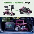 thumbnail image 6 of Arshin Mobility Scooter for Seniors & Adults,24V 250W Lightweight Foldable,300 lbs Capacity,Adjustable Speed(Purple), 6 of 8