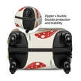 thumbnail image 2 of Susaid Cartoon Flat Mushrooms Print Elastic Washable Suitcase Cover with Hidden Zipper, Fits 18-32 Inch Luggage for Protection During Travel-Large, 2 of 7