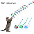 thumbnail image 1 of Shulemin - Varita de juguete para mascotas, juguete para gatos con cuerda larga que alivia el aburrimiento, juguetes interactivos con colores vibrantes y arcoíris para gatos, suministros para mascotas, 1 of 1