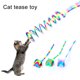 thumbnail image 1 of Shulemin - Varita de juguete para mascotas, juguete para gatos con cuerda larga que alivia el aburrimiento, juguetes interactivos con colores vibrantes y arcoíris para gatos, suministros para mascotas, 1 of 1