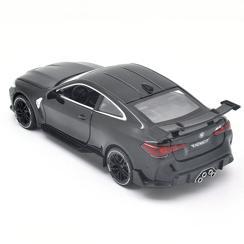 1: 32 is suitable for BMW M4 die-casting metal alloy models, car sound and light pull-back series children's toy gifts