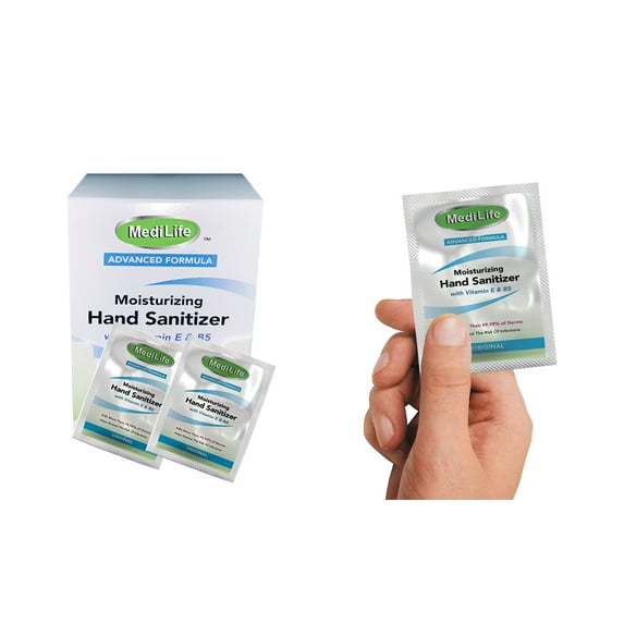 Alcohol Based Anti Bacterial Hand Cleaner And Sanitizer Sachet (12-Pack)
