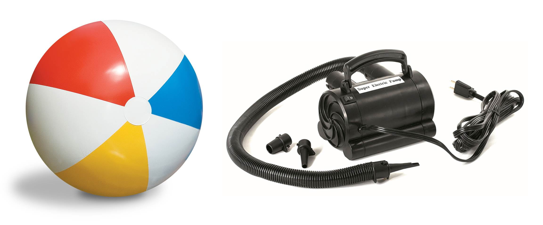 **New Swimline 90036 Classic Beach Ball** Red, Blue, Yellow, and White