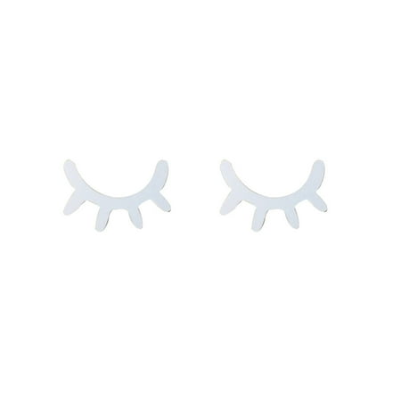 

1 Pair Sleepy Eyes Eyelash Pattern Wood Wall Sticker Kids Room Decorative Wooden Ornaments Bedroom Background(Black)