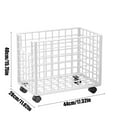 thumbnail image 3 of YUNAFFT Rolling Laundry Hamper,Laundry Basket Iron Wire Fashion Multifunctional Dirty Clothes Hamper Organizer, 3 of 6