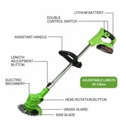 Cordless String Trimmer Edger (Battery and Charger Included) For Garden Backyard School Playground Park Farms Green Scenic Spots Grasslands