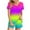 Hot Pink, variant on 2 Piece Sets for Women Fashion Gradient Casual Home Two-piece V-neck Top With Pocket Shorts Set