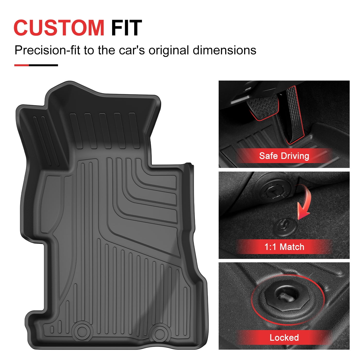 Fit for Honda CRV 2023-2026 All Models (Include Hybrid) All Weather TPE Floor Liners & Cargo Liner with Backrest Mats (Fit Upper Deck)