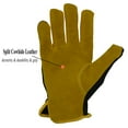 thumbnail image 3 of HANDLANDY Men Leather Gardening Gloves, Utility Work Gloves for Mechanics, Construction, Driver, Dexterity Breathable Design, 3 of 7