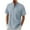 Light Blue, variant on BiZtdJrK Stylish Cotton Linen Tops for Men Button Up Stand Collared Short Sleeve Dressy Casual Tee Shirts Curved Hem Travel Summer T Shirt with Chest Pocket Army Green XL