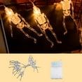 thumbnail image 7 of JeashCHAT 10 LED Skeleton Lights Halloween String Lights Battery Operated Lighting Halloween Party Decorations for Home Indoor Outdoor Garden Patio, 7 of 7