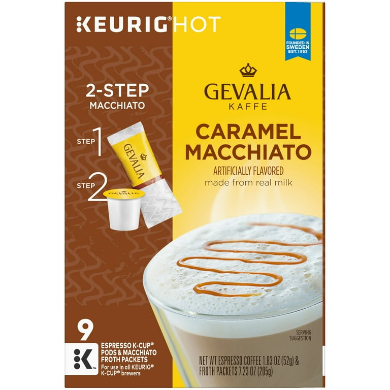 Gevalia Frothy 2-Step Caramel Macchiato Espresso K-Cup® Coffee Pods & Froth  Packets Kit, 6 ct Box