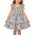 thumbnail image 2 of Piuwrlz Girl Graphic Dress Party Play Dresses Cotton A-Line Princess Skirts Multicolor Size 6 Years, 2 of 6