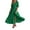 Green#1, variant on Women's Summer Short Sleeves Dresses V Neck Button Drawstring Maxi Dresses for Women Boho Long Dress