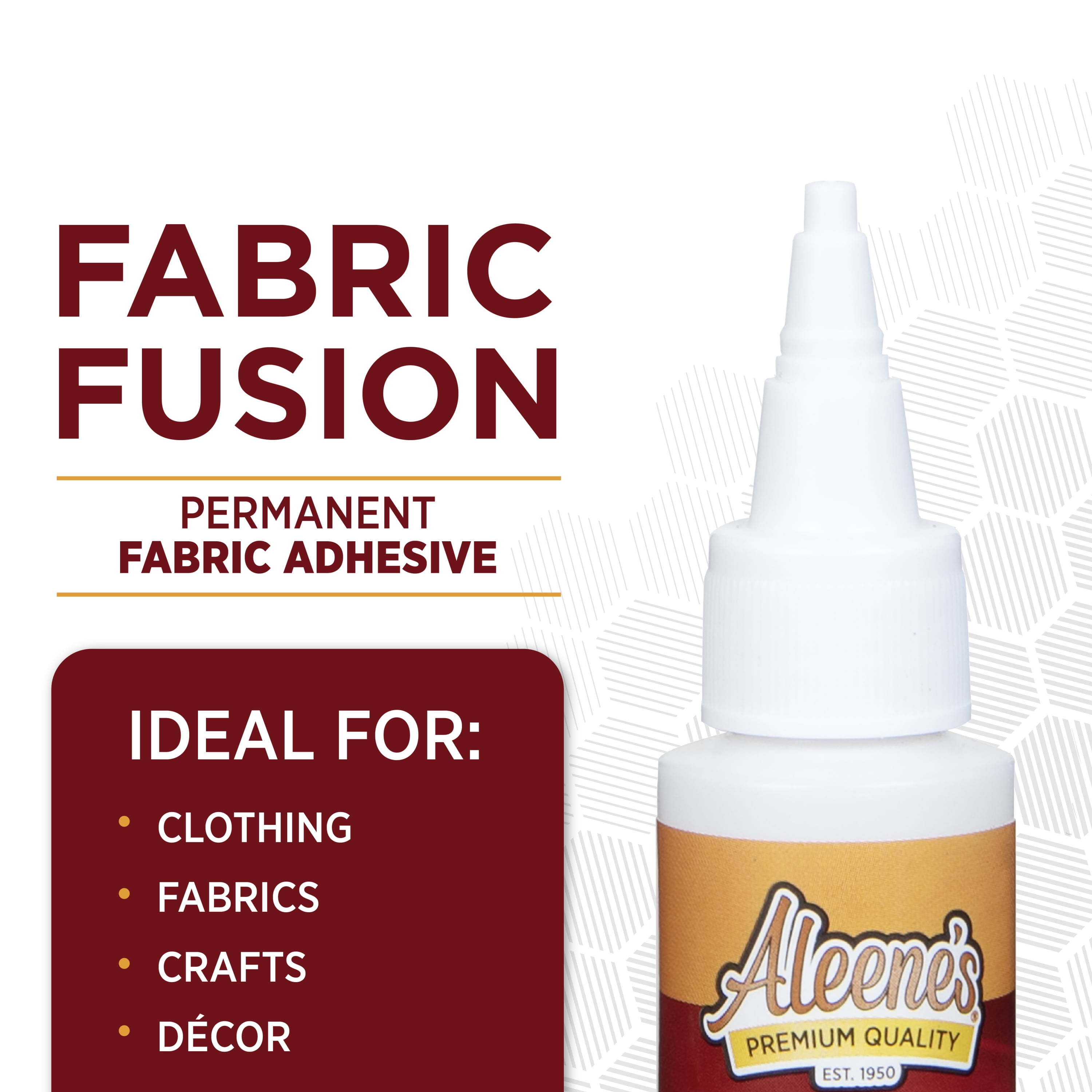 Aleene's Fabric Fusion Adhesive, Premium Clear Permanent Fabric Glue, .66 fl oz