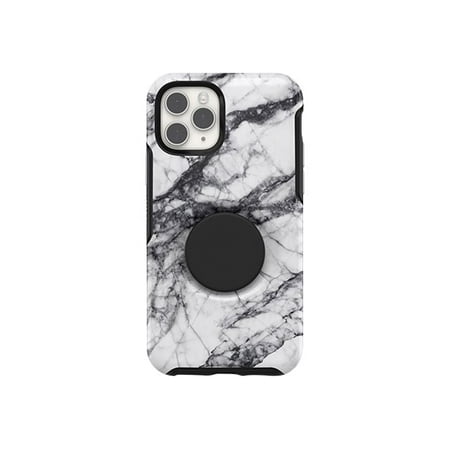 OtterBox Otter + Pop Symmetry Series - Back cover for cell phone - polycarbonate, synthetic rubber - white marble - for Apple iPhone 11 Pro