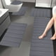 thumbnail image 5 of Juego de alfombras de baño de 5 piezas | Alfombra de baño de vellón de terciopelo antideslizante grande, absorbente de agua, espuma suave, lavable, gruesa, gris oscuro, moderna, 15.7x47.2in,, 5 of 8