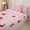 Pink 02, variant on Manfei Red Cherry Bow Print Zipper Twin Comforter Sets with Fitted Sheet and 2 Pillowcases for Girls, Sweet Fruit Ribbon Bows Zipper Bedding Set, Pink Reversible, 4pcs