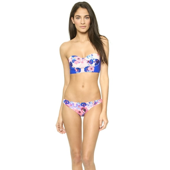 Zinke Women's Starboard Bustier Bikini Top, Large, Pop Floral Print