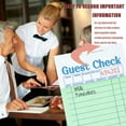 thumbnail image 5 of Guest Checks Server Note Pads 24 Pack 1200 Orders, Green Guest Check Pads with Bottom Receipt, Waitress Notepad for Restaurant Business, 5 of 6