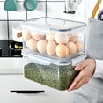 thumbnail image 2 of Home Storage Fresh Fridge Containers 3Pcs Kitchen Mutifuction Stackable Drainage Lunch Box, 2 of 18