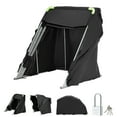 thumbnail image 1 of KFFKFF Motorcycle Storage Shelter with Security Lock, 600D Oxford Flip-Up Garage Tent, Heavy-Duty All-Weather Motorcycle Cover with Ventilation Windows, 1 of 9