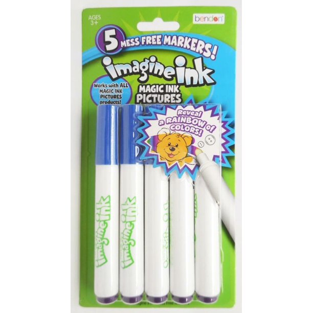 Bendon Imagine Ink Mess Free Markers Set for Magic Ink Pictures Books 5pk