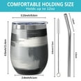 thumbnail image 5 of 12oz Stemless Wine Tumblers Black and Grey Abstract Art Artwork Vacuum Insulated Stainless Steel Travel Tumbler Cups Mug with Lid and Straw for Champaign,Cocktail,Beer with Cleaning Brush, 5 of 5