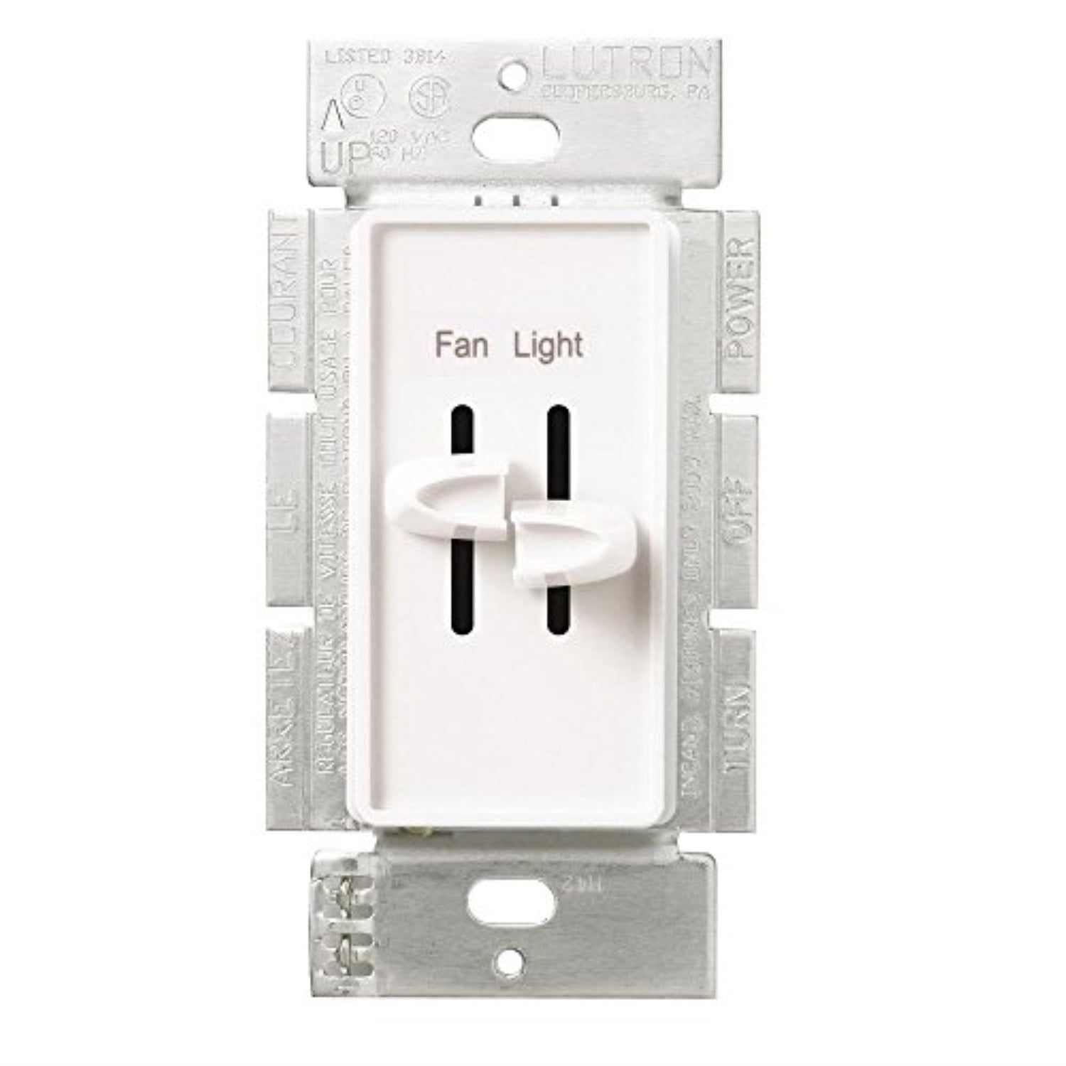 Lutron S2-lfsq-wh Fan Controller, White - Walmart.com