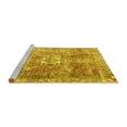 thumbnail image 2 of Ahgly Company Machine Washable Indoor Rectangle Persian Yellow Traditional Area Rugs, 4' x 6', 2 of 4