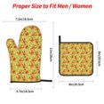 thumbnail image 2 of Daiia Crab Lobster Pattern Oven Mitts and Pot Holders 4 pcs Set,High Heat Resistant 500 Degree Extra Thicken Long Kitchen Cotton Oven Glove, 2 of 6