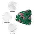 thumbnail image 3 of Picia Tropical Leopard Pattern Knitted Beanie Hat for Men and Women , Unisex Winter Warm Stretchy Knit Cap Thick Fisherman Beanies Cuffed Plain Skull Caps, 3 of 6