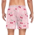 thumbnail image 2 of FORMRS Mens Swim Trunks Mesh Liner Quick Dry Casual Beach Board Shorts with Pockets, Sizes S-2XL, Pink Cute Cherry Pattern, 2 of 9