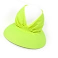 thumbnail image 3 of Women Hat Summer Outdoor Sunhat Girls Beach Sun Visor Cap Ladies Ponytail Adjustable Hat, Fluorescent Green, 3 of 10