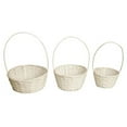 thumbnail image 2 of Wald Imports 4500-S3 Bamboo Basket - Set of 3, White, 2 of 2