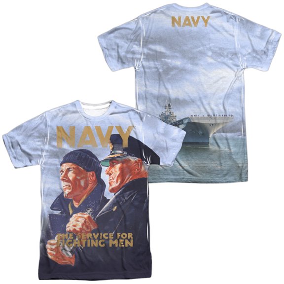 Navy Long Gaze Unisex Adult Sublimated Costume T Shirt (Front/Back), 3X-Large