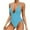 Sky Blue, variant on WREESH Women's High Cut One Piece Swimsuit Tummy Control - Cheeky Tie Side Bathing Suit Slim Swimwear for Women Summer 2025 Orange