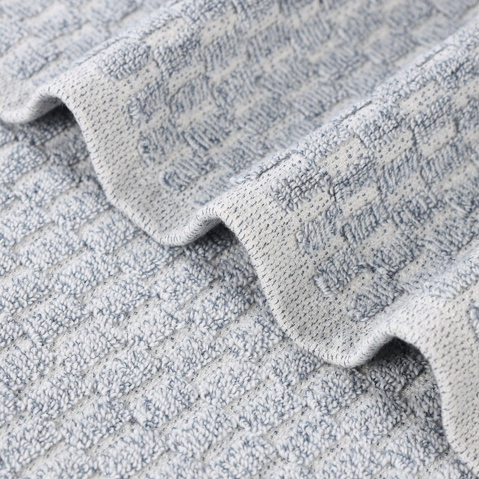Superior Juno Viscose Cotton Blend Medium Weight 12 Piece Towel Set, Denim Blue
