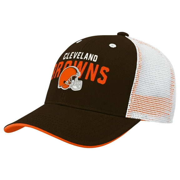 Preschool Outerstuff Brown Cleveland Browns Core Lockup Trucker Adjustable hat