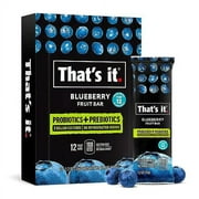 Thats it. Blueberry Probiotic Fruit Bar - Immunity Booster & Support Active Cultures to Promote Healthy Gut & Digestion 100% All Natural 2 Ingredients Whole 30 Compliant, Paleo, Allergen Frien