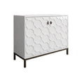 thumbnail image 2 of Newboti Furniture Sally Modern White Glossy Finish 31.88 Height" in. Accent Home Cabinet Storage with Shelves & Metal Coating Gold BN.5531, 2 of 5