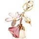 thumbnail image 1 of Llavero de flores con borlas y hojas para mujer, cartera, colgante para bolso, 1 of 5