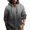 Dark Gray, variant on Men's Spring Summer Hooded Pullover Shirt with Long Sleeve, Gradient Print, and Cotton Linen Blend for Casual Everyday Wear Lightweight and Stylish ,Gray L