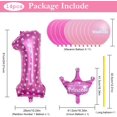 thumbnail image 2 of 32 Inch Giant Number Balloons, Foil Helium Number Balloon Decor for Parties, Birthdays (Pink Number 1), 2 of 5