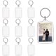 thumbnail image 1 of 30 juegos de llaveros con inserto de foto en blanco, llaveros acrílicos transparentes con broche para fotos, llaveros con marco de fotos rectangular, marcos de fotos DIY, 1 of 8