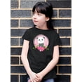 thumbnail image 2 of A Panda With Flowers T-Shirt Juniors -Image by Shutterstock,  x-Small, 2 of 4