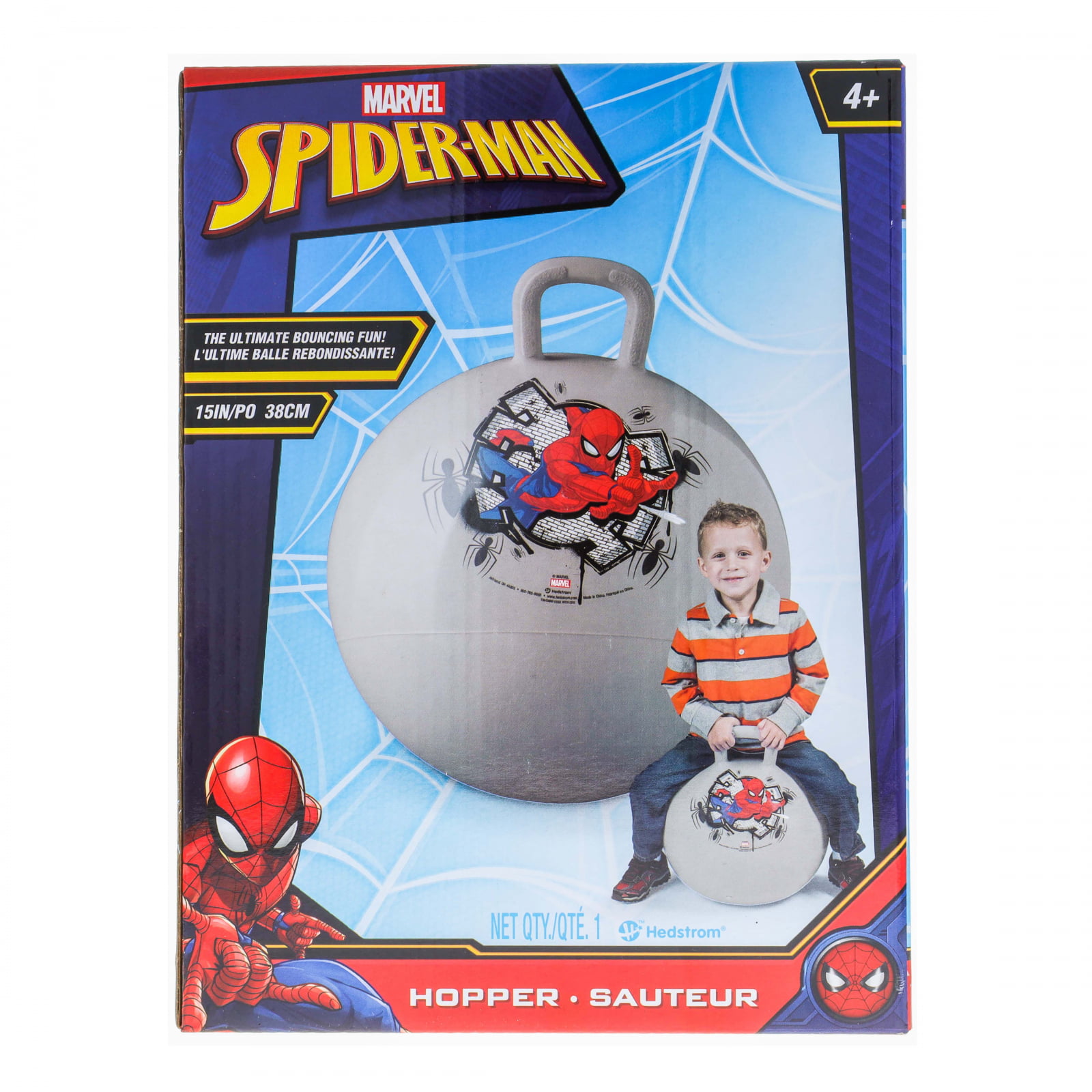 Spiderman Bouncing Ball Toy Hop Preschool Kids Hippety Hoppity Hedstrom Marvel 