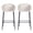 Black,Light Gray, variant on Outdoor Metal Wicker Barstool Set of 2,Patio Counter Height Chairs for Garden,Backyard,Light Gray