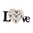 thumbnail image 2 of Reloj de pared con forma de corazón, adorno irregular, romántico, elegante, para baño, oficina, comedor, decoración del hogar., 2 of 9